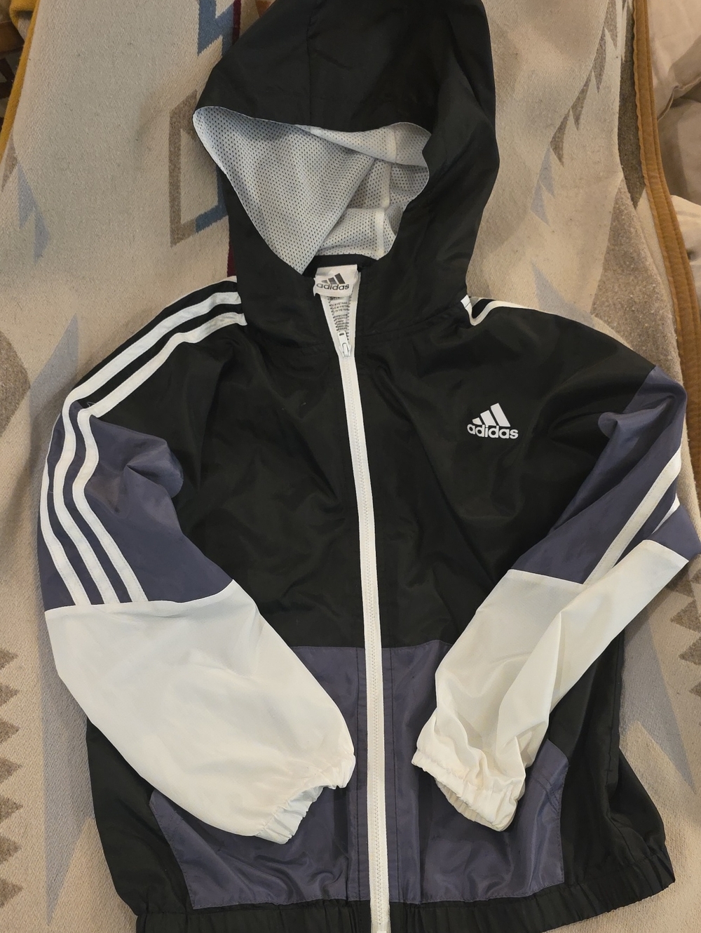 3 Stripe Kids' Hooded Light Windbreaker Jacket